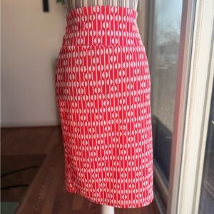 LuLaRoe Coral Patterned Pencil Skirt NWT